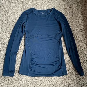 Athleta dark blue running top with thumb holes size XXS.